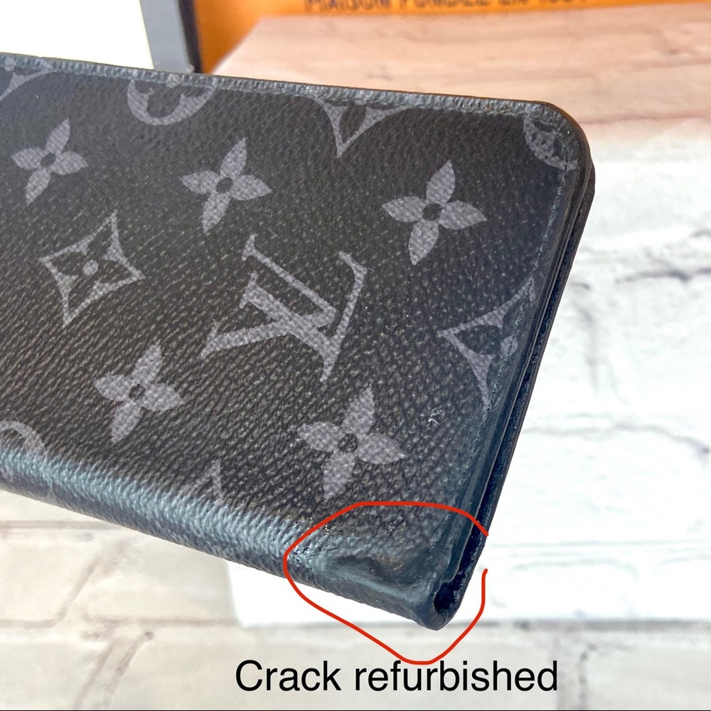 Louis Vuitton graphite monogram phone case converted to Key Cles card wallet - Picture 13 of 16